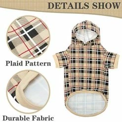 Cheap 🤩 Mia's Pet Supply EXPAWLORER Plaid 🐕 Dog Hoodie 😍 11 Mia's Pet Supply EXPAWLORER Plaid Dog Hoodie