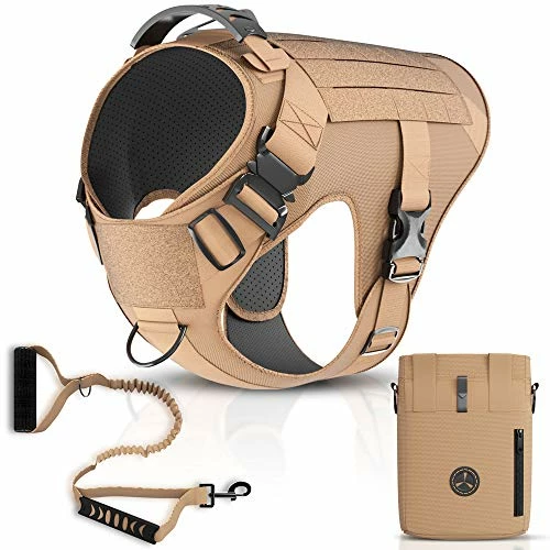 Buy π― Mia's Pet Supply Tactical π Dog Harness Bundle Includes Tactical Leash & Tactical Bag. Working π Dog MOLLE Vest With Handle, No Pulling Front Leash Clip, Hook & π Dog Patch. (M (Neck:16"-22" ; Chest:25"-31"), Peanut Brown) Leashes And Harness π 1 Mia's Pet Supply Tactical Dog Harness Bundle Includes Tactical Leash & Tactical Bag. Working Dog MOLLE Vest With Handle, No Pulling Front Leash Clip, Hook & Dog Patch. (M (Neck:16"-22" ; Chest:25"-31"), Peanut Brown) Leashes And Harness