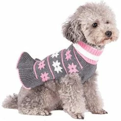 Mia's Pet Supply Turtleneck Dog Sweater Dress Knit Pullover Warm Cat Sweater