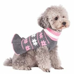 Mia's Pet Supply Turtleneck Dog Sweater Dress Knit Pullover Warm Cat Sweater