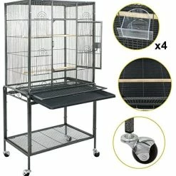Mia's Pet Supply Aviary & Perches Nova Microdermabrasion 53 Inches Large Bird Cage