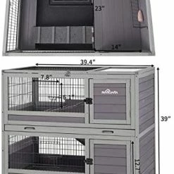 Mia's Pet Supply Rabbit Houses & Accessories Aivituvin Rabbit Hutch Indoor And Outdoor Bunny Cage On Wheels