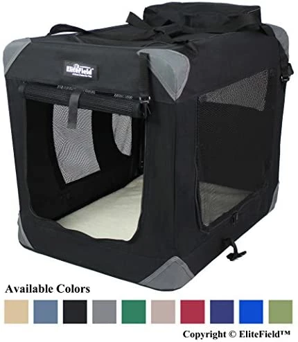 Buy 😉 Mia's Pet Supply EliteField 3-Door Folding Soft 🦮 Dog Crate, Indoor & Outdoor Pet Home Travel 🔔 18 Mia's Pet Supply EliteField 3-Door Folding Soft Dog Crate, Indoor & Outdoor Pet Home Travel