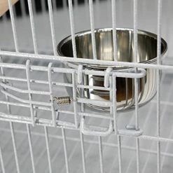 Mia's Pet Supply Aviary & Perches Heavy Duty Wrought Iron Travel Bird Cage Carrier