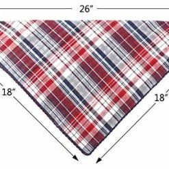 Mia's Pet Supply Freewindo Dog Bandana Set, 6PCS Reversible Plaid Dog Bandanas, Apparel