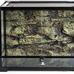 Mia's Pet Supply REPTI ZOO 34 Gallon Large Reptile Glass Terrarium Tank
