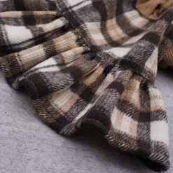 Mia's Pet Supply Apparel Fit Warm Knitted Plaid Dog Dress Hoodie Sweatshirts Pet Clothes