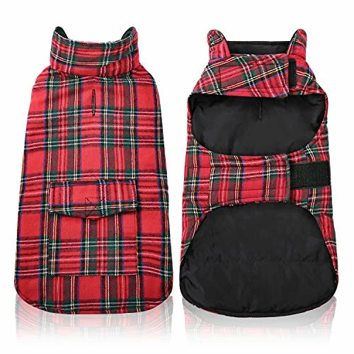 Best Sale 😉 Mia's Pet Supply Apparel KAMA BRIDAL Plaid 🐶 Dog Fleece Vest, Reversible Warm 🐶 Dog Clothes, 🥰 1 Mia's Pet Supply Apparel KAMA BRIDAL Plaid Dog Fleece Vest, Reversible Warm Dog Clothes,