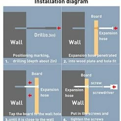 Mia's Pet Supply MOCOHANA Wooden Wall-Mounted Cat Bridge With 2 Fixed Brackets Cat Perch Mod