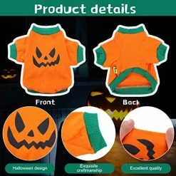 Mia's Pet Supply Apparel 5 Pcs Fall Halloween Dog Shirt Halloween
