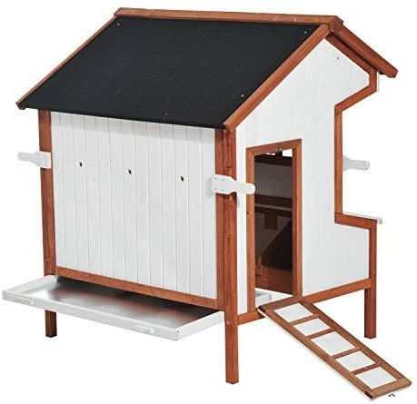 Budget 👍 Mia's Pet Supply Chicken Coop Cages PawHut 43" Raised Portable Backyard Wooden Cottage Chicken Coop 🎁 5 Mia's Pet Supply Chicken Coop Cages PawHut 43" Raised Portable Backyard Wooden Cottage Chicken Coop