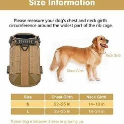 Mia's Pet Supply Tactical Dog Harness With Handle, Military Mesh Working Dog Harness Vest