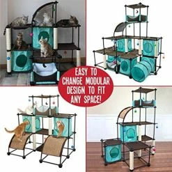 Mia's Pet Supply Kitty City Claw Mega Kit Cat Furniture, Cat Feeding Collection