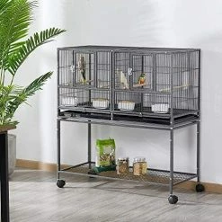 Hot Sale ๐ Mia's Pet Supply Aviary & Perches YAHEETECH 41.5" Stackable Divided Breeder Breeding Parakeet Bird Cage โ 14 Mia's Pet Supply Aviary & Perches YAHEETECH 41.5