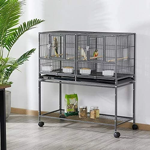 Hot Sale ๐ Mia's Pet Supply Aviary & Perches YAHEETECH 41.5" Stackable Divided Breeder Breeding Parakeet Bird Cage โ 6 Mia's Pet Supply Aviary & Perches YAHEETECH 41.5" Stackable Divided Breeder Breeding Parakeet Bird Cage
