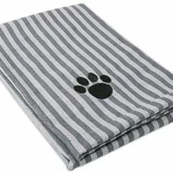 Mia's Pet Supply DII Bone Dry Microfiber Dog Bath Towel With Embroidered Paw Print Hygiene