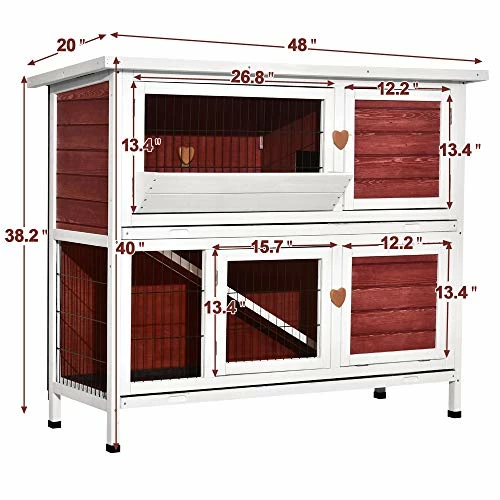 Cheap ๐ Mia's Pet Supply Lovupet 2 Story Outdoor Wooden Rabbit Hutch Chicken Coop โญ 3 Mia's Pet Supply Lovupet 2 Story Outdoor Wooden Rabbit Hutch Chicken Coop