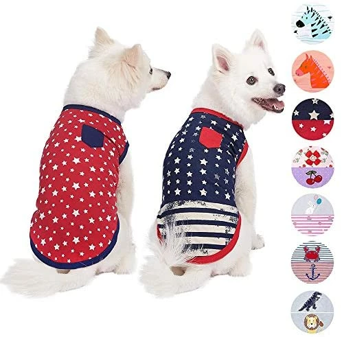 Cheapest ๐ Mia's Pet Supply Blueberry Pet Pack Of 2 Soft & Comfy Patriotic Spirit USA Stars Stripes American Flag Apparel ๐คฉ 6 Mia's Pet Supply Blueberry Pet Pack Of 2 Soft & Comfy Patriotic Spirit USA Stars Stripes American Flag Apparel