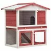 Mia's Pet Supply VidaXL Outdoor Rabbit Hutch 3 Doors Rabbit Houses & Accessories