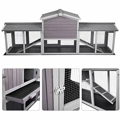 Best Pirce ✔️ Mia's Pet Supply Aivituvin 87.8''L Extra Large Chicken Coop, Rabbit House Rabbit Houses & Accessories 🛒 4 Mia's Pet Supply Aivituvin 87.8''L Extra Large Chicken Coop, Rabbit House Rabbit Houses & Accessories