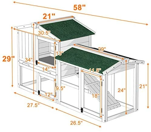 Best deal 😉 Mia's Pet Supply Rabbit Houses & Accessories Tangkula Large Chicken Coop, 58" Wooden Hen House 🤩 5 Mia's Pet Supply Rabbit Houses & Accessories Tangkula Large Chicken Coop, 58" Wooden Hen House