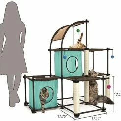 Mia's Pet Supply Kitty City Claw Mega Kit Cat Furniture, Cat Feeding Collection