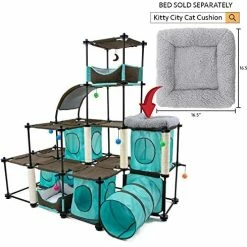 Mia's Pet Supply Kitty City Claw Mega Kit Cat Furniture, Cat Feeding Collection