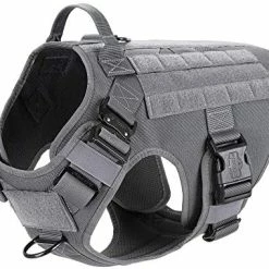 Mia's Pet Supply ICEFANG Tactical Dog Harness With 2X Metal Buckle, Leashes And Harness
