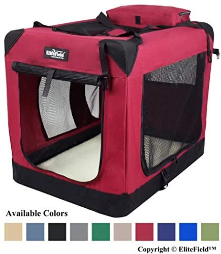 Buy 😉 Mia's Pet Supply EliteField 3-Door Folding Soft 🦮 Dog Crate, Indoor & Outdoor Pet Home Travel 🔔 1 Mia's Pet Supply EliteField 3-Door Folding Soft Dog Crate, Indoor & Outdoor Pet Home Travel