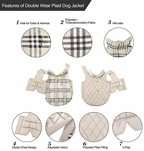 Buy ⌛ Mia's Pet Supply MIGOHI 🐕 Dog Jacket For Winter Windproof Waterproof Reversible 🐕 Dog 🧥 Coat ⌛ 3 Mia's Pet Supply MIGOHI Dog Jacket For Winter Windproof Waterproof Reversible Dog Coat