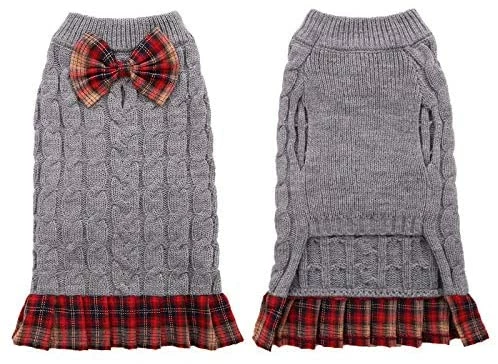 Brand new 😍 Mia's Pet Supply Kuoser 🐶 Dog Sweater, 🐶 Dog British Style Sweater 👗 Dress Warm 🐶 Dog Sweaters Apparel 😍 1 Mia's Pet Supply Kuoser Dog Sweater, Dog British Style Sweater Dress Warm Dog Sweaters Apparel