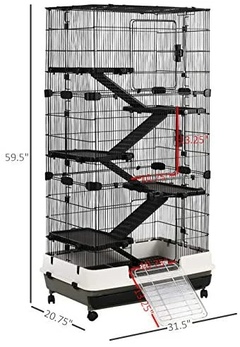 New โ Mia's Pet Supply Rabbit Houses & Accessories PawHut 6-Tier Tall Rabbit Cage For Hamsters, Chinchillas, & Gerbils ๐ฅฐ 7 Mia's Pet Supply Rabbit Houses & Accessories PawHut 6-Tier Tall Rabbit Cage For Hamsters, Chinchillas, & Gerbils