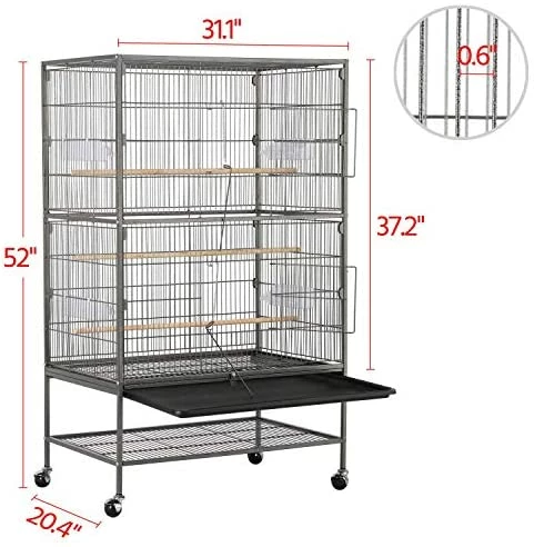 Outlet 🔥 Mia's Pet Supply Aviary & Perches Topeakmart Wrought Iron Large Flight Parrot Bird Cage For Multiple Parakeets 🤩 3 Mia's Pet Supply Aviary & Perches Topeakmart Wrought Iron Large Flight Parrot Bird Cage For Multiple Parakeets