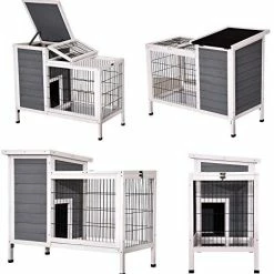 Mia's Pet Supply Lovupet Wooden Rabbit Hutch