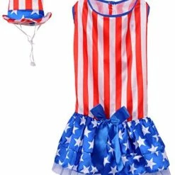 Mia's Pet Supply Apparel Rubie's 4th Of July Pet Costume, Patriotic Pooch Girl
