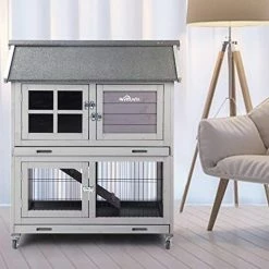 Mia's Pet Supply Aivituvin Rabbit Hutch Outdoor Indoor With Run