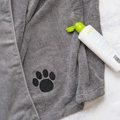 Mia's Pet Supply DII Bone Dry Microfiber Dog Bath Towel With Embroidered Paw Print Hygiene