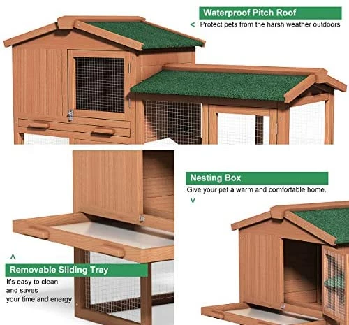Best deal 😉 Mia's Pet Supply Rabbit Houses & Accessories Tangkula Large Chicken Coop, 58" Wooden Hen House 🤩 7 Mia's Pet Supply Rabbit Houses & Accessories Tangkula Large Chicken Coop, 58" Wooden Hen House