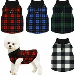 Mia's Pet Supply Vest Dog Sweater Set Of 4 Buffalo Plaid Dog Pullover Apparel
