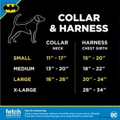 Promo 🛒 Mia's Pet Supply DC Comics For Pets Batman 🦮 Dog Harness 😍 12 Mia's Pet Supply DC Comics For Pets Batman Dog Harness