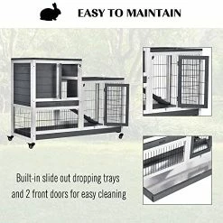 Discount โ Mia's Pet Supply PawHut Wooden Indoor Rabbit Hutch Elevated Cage Habitat Rabbit Houses & Accessories ๐ 13 Mia's Pet Supply PawHut Wooden Indoor Rabbit Hutch Elevated Cage Habitat Rabbit Houses & Accessories