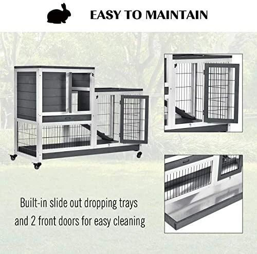 Discount โ Mia's Pet Supply PawHut Wooden Indoor Rabbit Hutch Elevated Cage Habitat Rabbit Houses & Accessories ๐ 5 Mia's Pet Supply PawHut Wooden Indoor Rabbit Hutch Elevated Cage Habitat Rabbit Houses & Accessories
