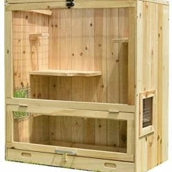 Mia's Pet Supply Indoor Wood Small Animal House Pet Cage Rabbit Houses & Accessories