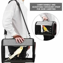 Mia's Pet Supply X-ZONE Portable Pet Bird Parrot Carrier Transparent Breathable Travel Cage