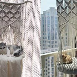 Buy ๐ Mia's Pet Supply Macrame Cat Hammock With Catnip Cushion And Hanging Kit Cat Toys ๐ 14 Mia's Pet Supply Macrame Cat Hammock With Catnip Cushion And Hanging Kit Cat Toys