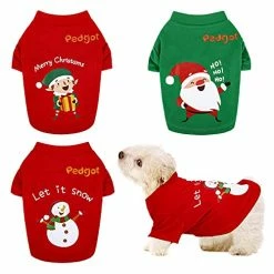 Mia's Pet Supply Pedgot 3 Pack Dog Christmas Shirt