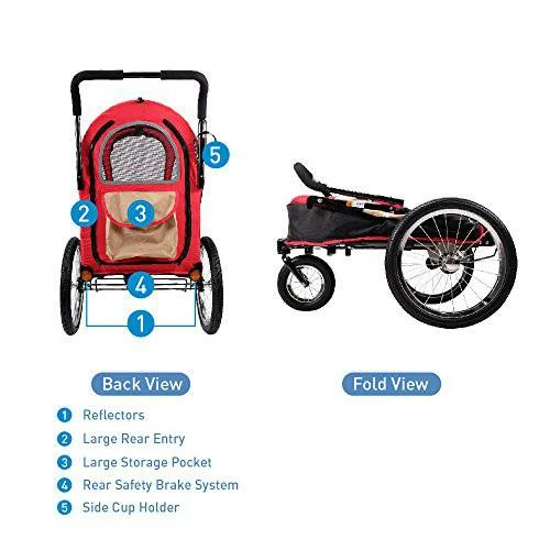 Brand new 🌟 Mia's Pet Supply Travel Ibiyaya Heavy Duty 🦮 Dog Stroller/Pull Behind Bike Trailer ❤️ 2 Mia's Pet Supply Travel Ibiyaya Heavy Duty Dog Stroller/Pull Behind Bike Trailer