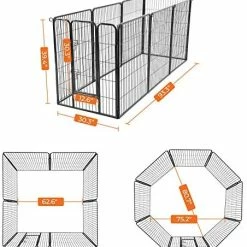 Mia's Pet Supply Pet Playpen, Puppy , Dog Fence, Indoor Outdoor 8 Panels Houses, Pens & Crates