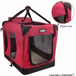 Mia's Pet Supply EliteField 3-Door Folding Soft Dog Crate, Indoor & Outdoor Pet Home Travel