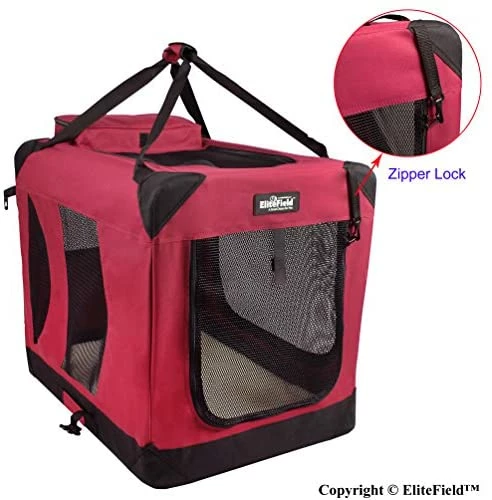 Buy 😉 Mia's Pet Supply EliteField 3-Door Folding Soft 🦮 Dog Crate, Indoor & Outdoor Pet Home Travel 🔔 2 Mia's Pet Supply EliteField 3-Door Folding Soft Dog Crate, Indoor & Outdoor Pet Home Travel